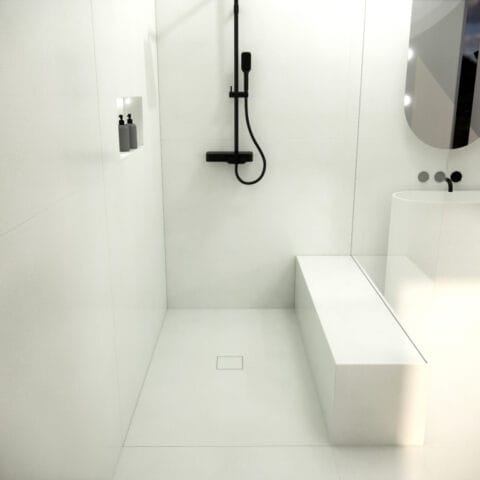 Douche en beton.