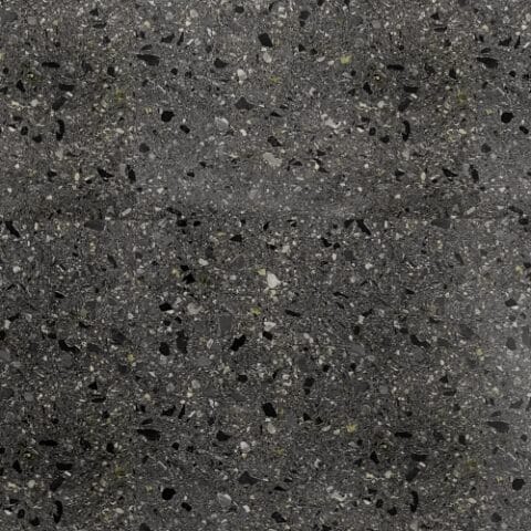 terrazo nero finish.