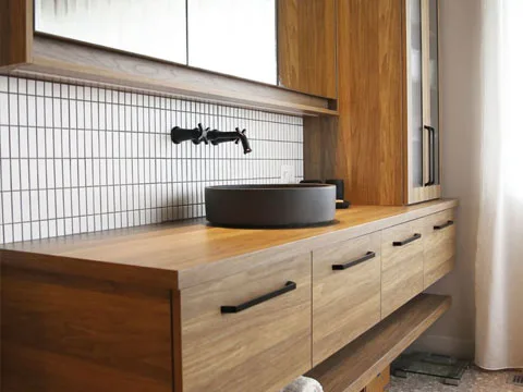 Vasque de beton modele volto couleur charcoal naturel.