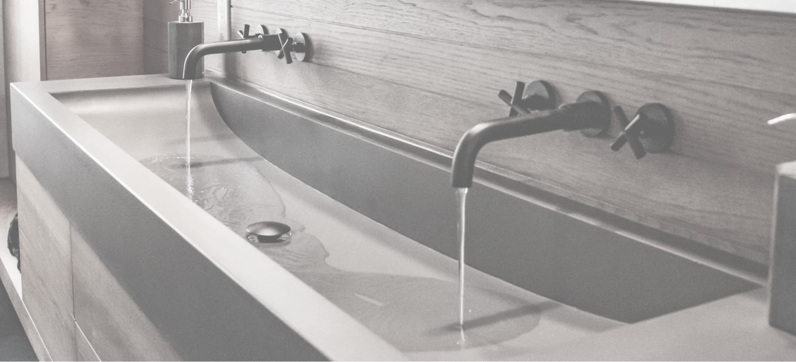 Concrete sink.