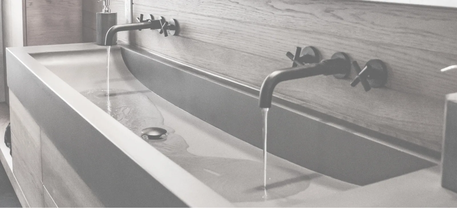 Concrete sink.