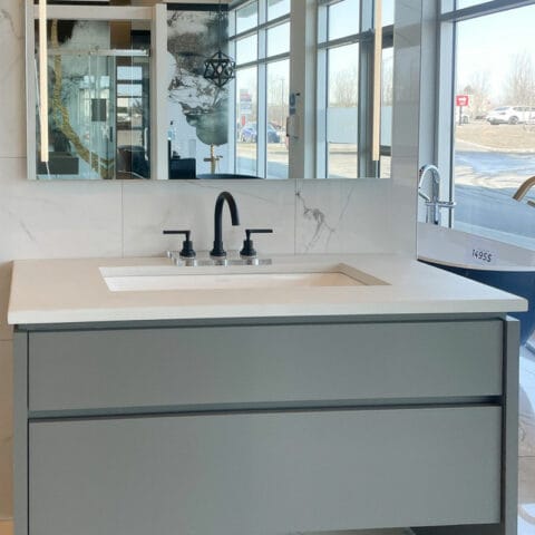 Custom concrete countertops.