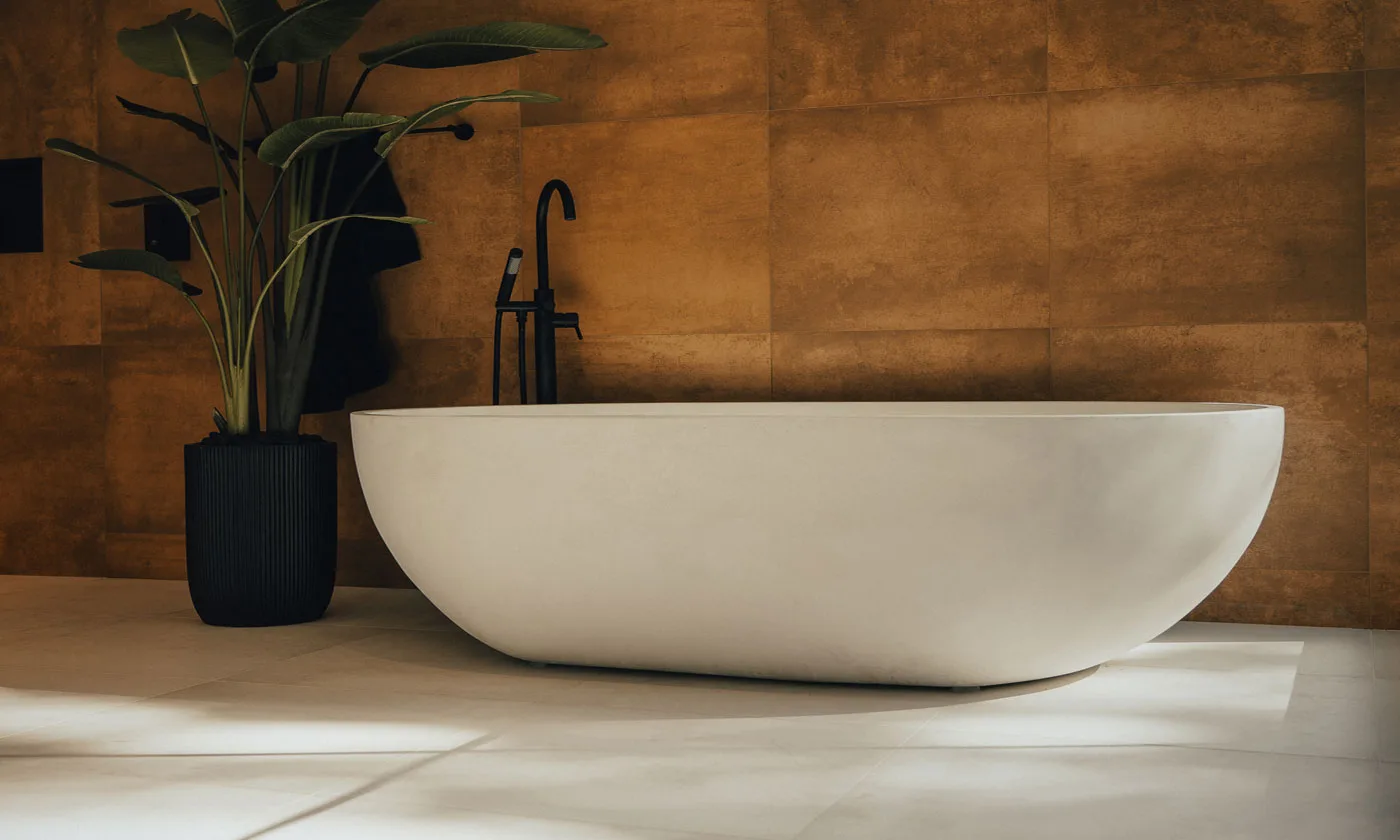 Concrete bathub by balux.